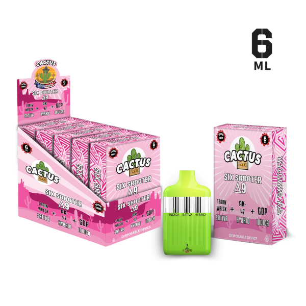 Cactus labs Six Shooter Delta 9 Train Wreck + AK-47 + GDP ( Sativa + Hybrid + Indica)