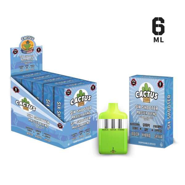 Cactus labs Six Shooter Master Blend BlueBerry Cookie + Grape APE + Pineapple Express( Indica + Hybrid + Sativa)