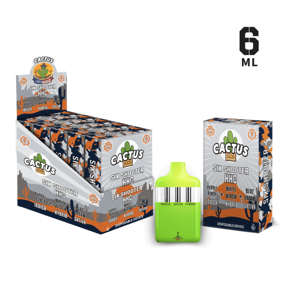 Cactus labs Six Shooter HHC Purple Punch + White Widow + Blue Cream ( Indica Hybrid Sativa )